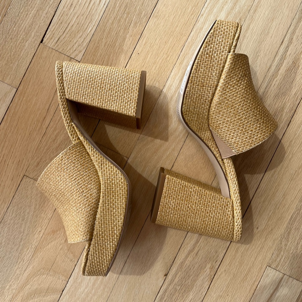 Nordstrom Tan Woven Mules